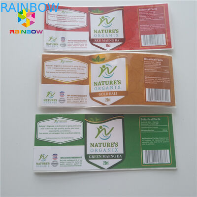 La manga del encogimiento del dropper etiqueta el frasco farmacéutico de las etiquetas engomadas la botella de cristal 30ml para el esteroide