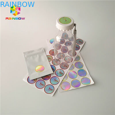 La manga del encogimiento de la botella/del tarro etiqueta alrededor de etiqueta engomada olográfica del holograma del laser 3d