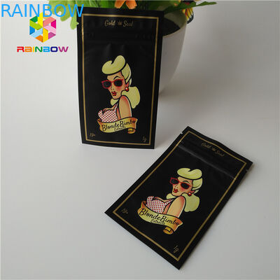 El Ziplock de encargo que se puede volver a sellar empaqueta el empaquetado de la mala hierba del cáñamo de la prueba CBD del olor de la bolsa de 1G Mylar