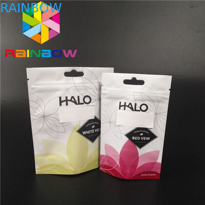 Bolsos Ziplock reales del papel de aluminio de Kratom Bali para los productos de Cbd de la hierba de la mala hierba del polvo de las especias