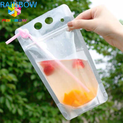 Bolsa material de la comida del jugo de la bebida del ANIMAL DOMÉSTICO que empaqueta la impresión del bolso CMYK de Doypack con las manijas