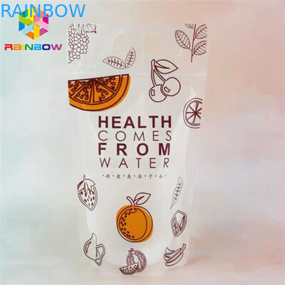 Bolsa material de la comida del jugo de la bebida del ANIMAL DOMÉSTICO que empaqueta la impresión del bolso CMYK de Doypack con las manijas