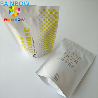 La hoja impresa Ziplock se levanta exfoliante corporal de empaquetado cosmético del coco/del café del bolso