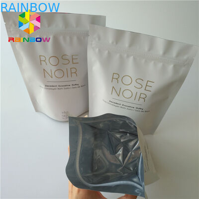 La hoja impresa Ziplock se levanta exfoliante corporal de empaquetado cosmético del coco/del café del bolso