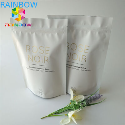 La hoja impresa Ziplock se levanta exfoliante corporal de empaquetado cosmético del coco/del café del bolso