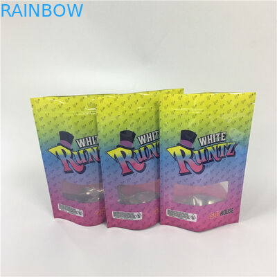 El Ziplock impreso aduana del color de CYMK empaqueta el sacador de Runtz de la mala hierba para los paquetes de Runtz Mylar