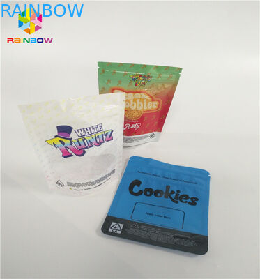 3.5g a prueba de niños colocan para arriba bolsos de la bolsa de la cremallera modifican la prueba del olor para requisitos particulares del paquete de Runtz de la impresión