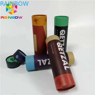 La caja de papel de empaquetado de la fruta seca del té que empaqueta reciclable de encargo empuja hacia arriba el tubo de Kraft