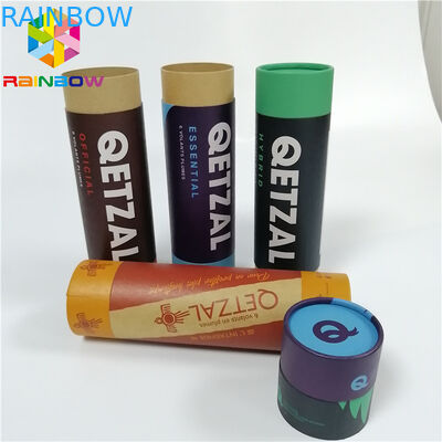 La caja de papel de empaquetado de la fruta seca del té que empaqueta reciclable de encargo empuja hacia arriba el tubo de Kraft