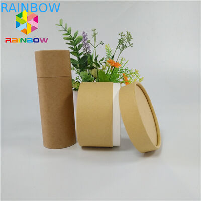 La caja de papel de empaquetado de la fruta seca del té que empaqueta reciclable de encargo empuja hacia arriba el tubo de Kraft