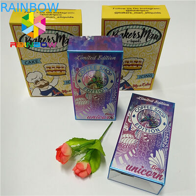 Caja de empaquetado de papel plegable del holograma del rectángulo para la máscara facial del cepillo de la pestaña de los cosméticos