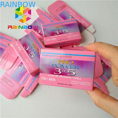 Caja de empaquetado de papel plegable del holograma del rectángulo para la máscara facial del cepillo de la pestaña de los cosméticos