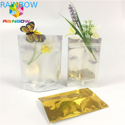El bolso laminado de la cerradura de la cremallera del papel de aluminio se levanta a prueba de humedad lateral transparente de la bolsa