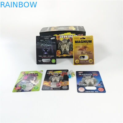 Paquete plástico de la medicina del rinoceronte 69 del pene de la ampliación de las cápsulas del tarro de la bala de las píldoras rojas del sexo