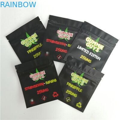 Comida que se puede volver a sellar tres a prueba de humedad del bolso de la cerradura de la cremallera del papel de aluminio - lado sellado