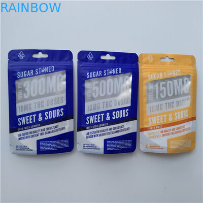 Comida que se puede volver a sellar tres a prueba de humedad del bolso de la cerradura de la cremallera del papel de aluminio - lado sellado