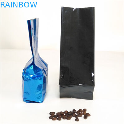 Bolsitas de té del escudete del lado del papel de aluminio que empaquetan el sellado caliente de la bolsa del café con la válvula