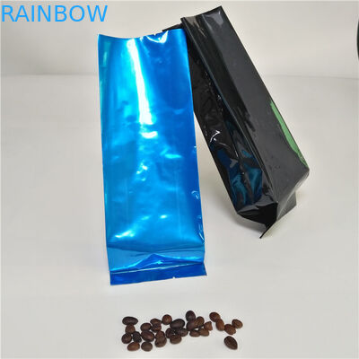 Bolsitas de té del escudete del lado del papel de aluminio que empaquetan el sellado caliente de la bolsa del café con la válvula