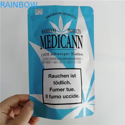 La cerradura de la cremallera del papel de aluminio de Mylar se coloca para arriba empaqueta el artículo biodegradable impreso aduana