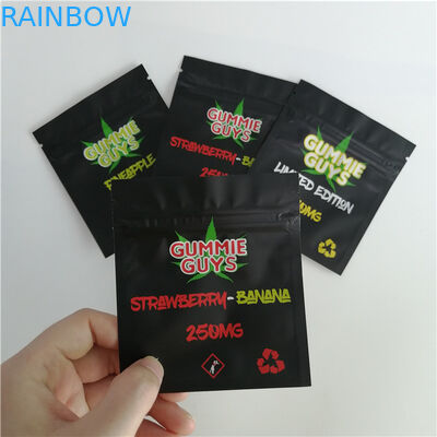 Bolsas plásticas de la cerradura de la cremallera del papel de aluminio que empaquetan el lado que se puede volver a sellar tres sellado