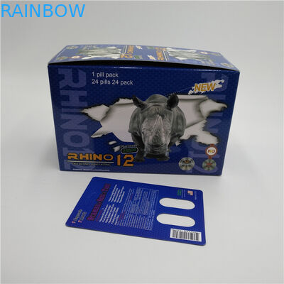 Cápsulas tiesas del sexo de Rox de la píldora del sexo de Poseidon que empaquetan el logotipo modificado para requisitos particulares tarjeta de la ampolla