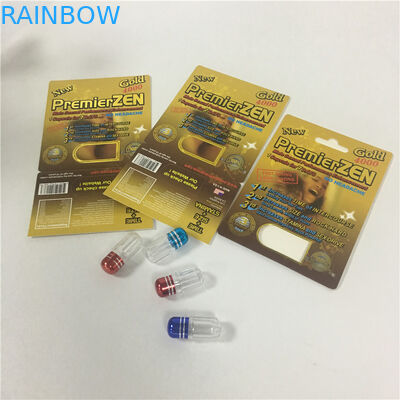 Caja sexual de la cápsula de la píldora de la ampolla de las tarjetas de papel del aumento masculino reciclable de los tiempos más duros