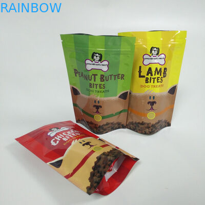 La impresión de Digitaces se levanta el alimento para animales de los bolsos de la bolsa de la cremallera que embala el material plástico