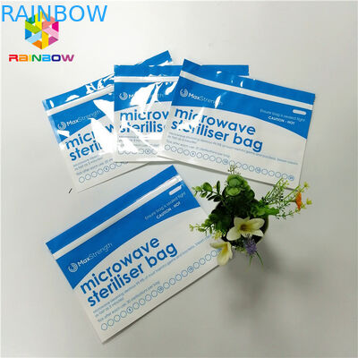 El esterilizador plástico de la microonda se levanta los bolsos de la bolsa de la cremallera para el alimentador/la botella del bebé