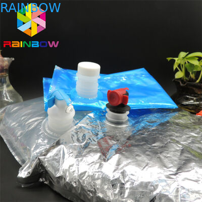 el vino del papel de aluminio del babero 10L se levanta el bolso FDA del almacenamiento del canalón/de la válvula de la bolsa certificado