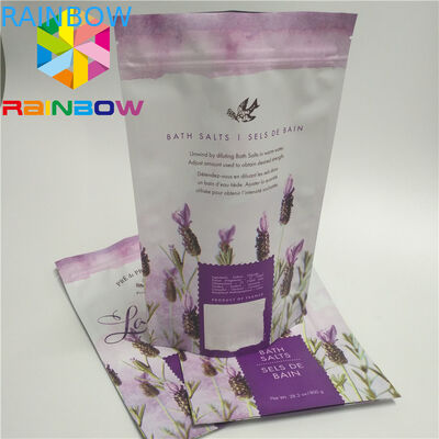 Bolsos cosméticos de la cremallera del sellado caliente, mascarilla del papel de aluminio que empaqueta para el cuidado de piel