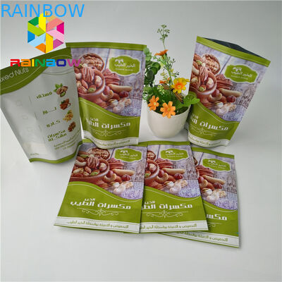 El papel de aluminio acabado mate se levanta la impresión de encargo de empaquetado desigual de la fruta comestible de la bolsa