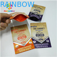 Bolso de empaquetado del sellado caliente 1/8oz 1/2oz 1oz CBD Gummies de la vida útil de la bolsa larga de la hoja