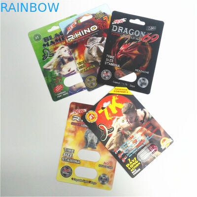 Las píldoras masculinas durables del aumento que empaquetan las series 3D del rinoceronte cardan el paquete de ampolla de la cápsula