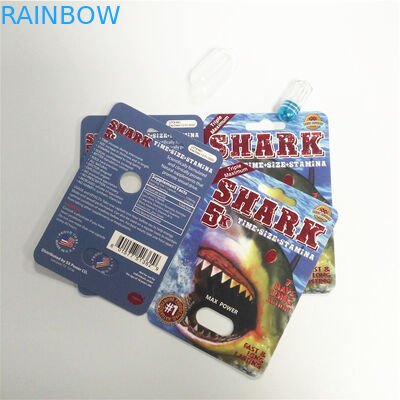 Aumento sexual masculino de empaquetado del funcionamiento de la caja de presentación de las tarjetas de la ampolla de la cápsula de la píldora del rinoceronte