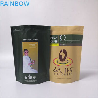 La bolsita de té reciclable del papel de aluminio se levanta color modificado para requisitos particulares bolsa con la cerradura reutilizable de la cremallera