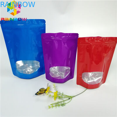 bolsa de la hoja del polvo de la semilla 3.5g que empaqueta bolsos plásticos del sellado caliente con la ventana clara