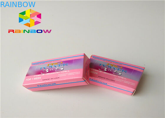 Caja de papel masculina de embalaje de la botella de la bebida del aumento con la etiqueta adhesiva de la etiqueta engomada