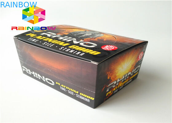 Caja de papel masculina de embalaje de la botella de la bebida del aumento con la etiqueta adhesiva de la etiqueta engomada