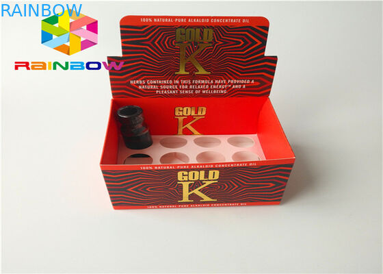 Caja de presentación contraria al por menor acanalada de papel reciclada para el jugo líquido de la e de la e de Vape del vapor