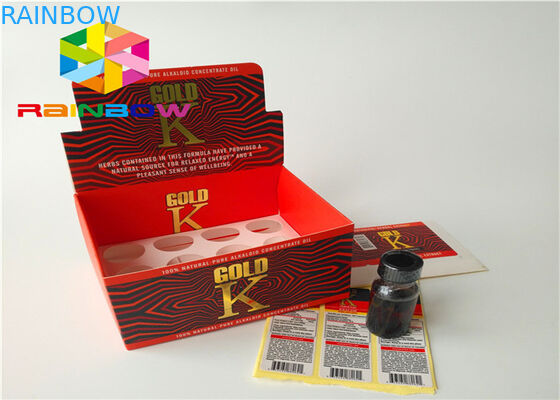 Caja de presentación contraria al por menor acanalada de papel reciclada para el jugo líquido de la e de la e de Vape del vapor