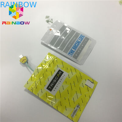 Impresión de encargo de empaquetado térmica en caliente de los bolsos de la hoja un que se puede volver a sellar transparente claro lateral