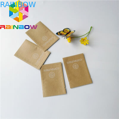 Pequeño papel de aluminio de encargo reciclado de la impresión del papel de Brown Kraft a prueba de humedad