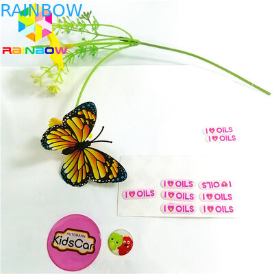 Impresión de encargo de la etiqueta engomada 3D del logotipo abovedado de epoxy auto-adhesivo impermeable del metal