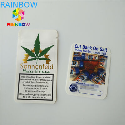 La mala hierba del papel de Kraft empaqueta la bolsa de la hoja que empaqueta el papel de aluminio Ziplock para el polvo de 1/4 gramo