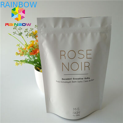 El café friega el soporte de empaquetado para arriba empaqueta la bolsa del embalaje de la sal de baño del cuerpo del papel de aluminio de K