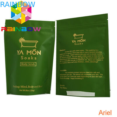 El empaquetado que se puede volver a sellar de la bolsa de la hoja se levanta el cuerpo que el azúcar friega el sellado caliente de los bolsos de la sal del mar