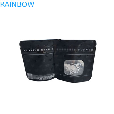 Bolsas plásticas superficiales negras mates que empaquetan la ventana delantera clara transparente ULTRAVIOLETA del punto