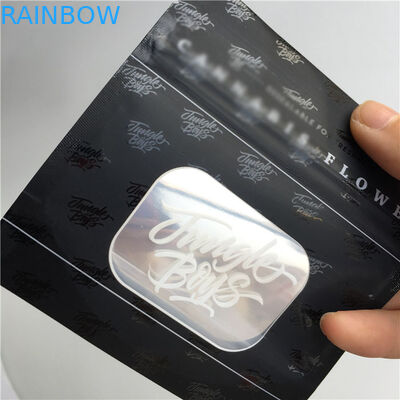 Bolsas plásticas superficiales negras mates que empaquetan la ventana delantera clara transparente ULTRAVIOLETA del punto