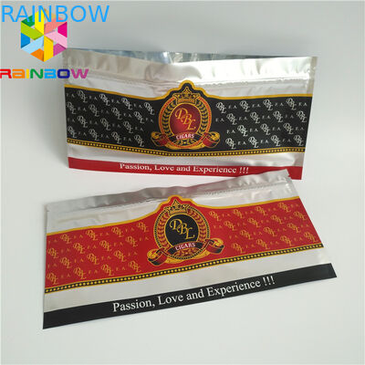 Bolsas plásticas Ziplock que se puede volver a sellar que empaquetan almacenamiento helado olográfico claro de la comida del cigarro