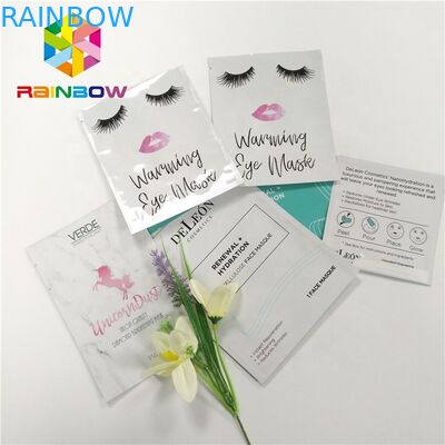 3 capas laminaron la bolsa cosmética vacía de la máscara del bolso del papel de aluminio de la máscara que se puede volver a sellar